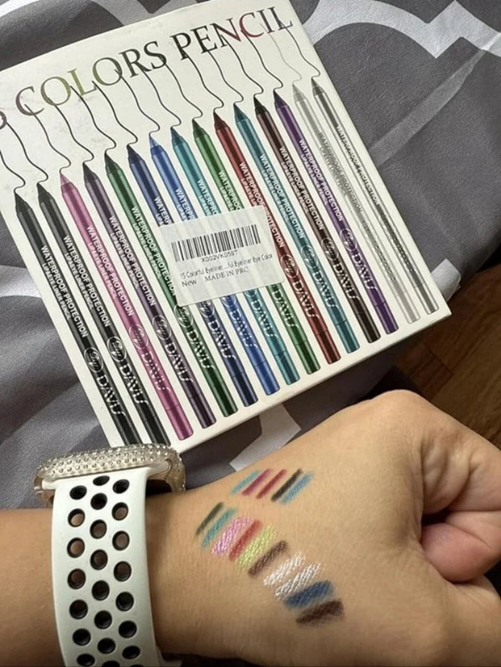15-Pack Colorful Waterproof Eyeliner Pencil Set - Multi Color Rainbow🌈